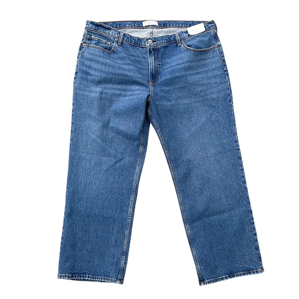 Abercrombie & Fitch Baggy Low Rise Straight Jeans Size 34 18s Chic Casual NWT